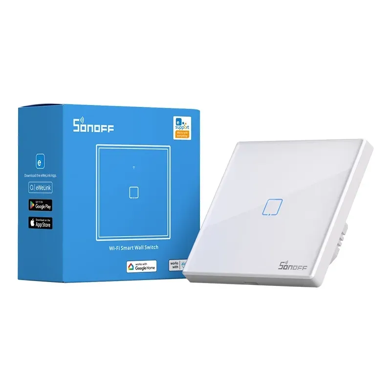 Smart Switch WiFi + RF 433 Sonoff T2 EU TX (1-kanaliline) uuenduslik universaalne