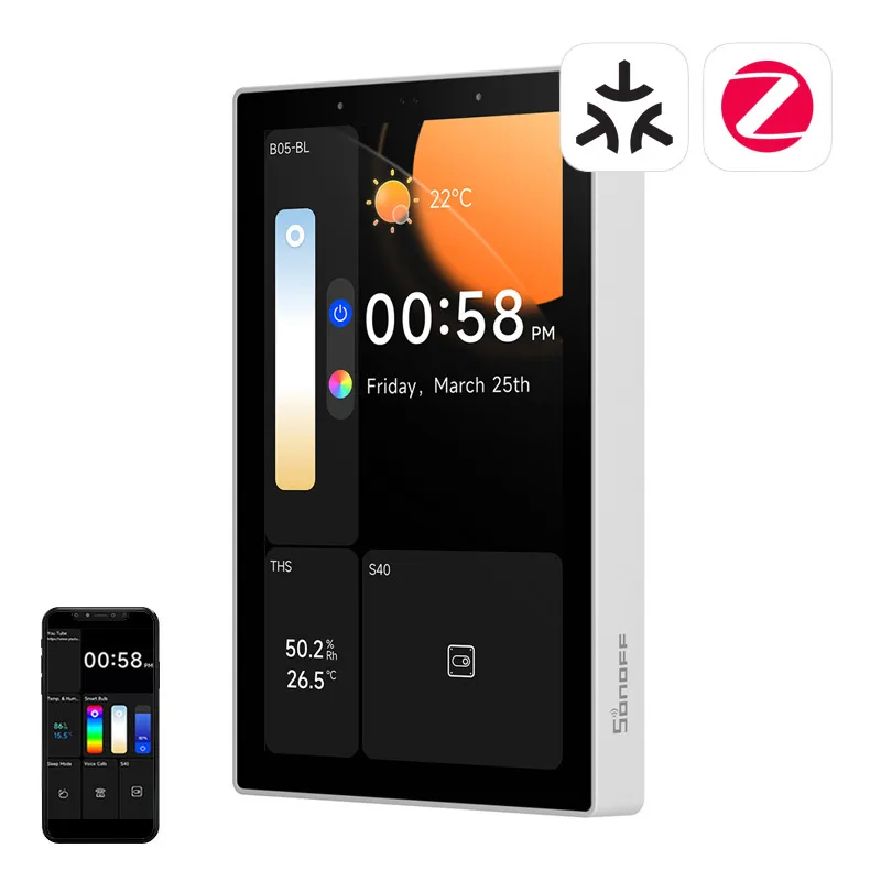 SONOFF NSPanel Pro 120 Nutikas Kontrollpaneel Matter WiFi/Bluetooth/ZigBee (valge) universaal
