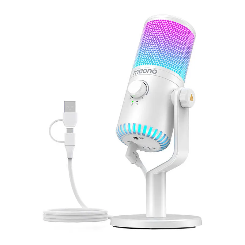Mängumikrofon Maono DM30RGB (valge) universaalne