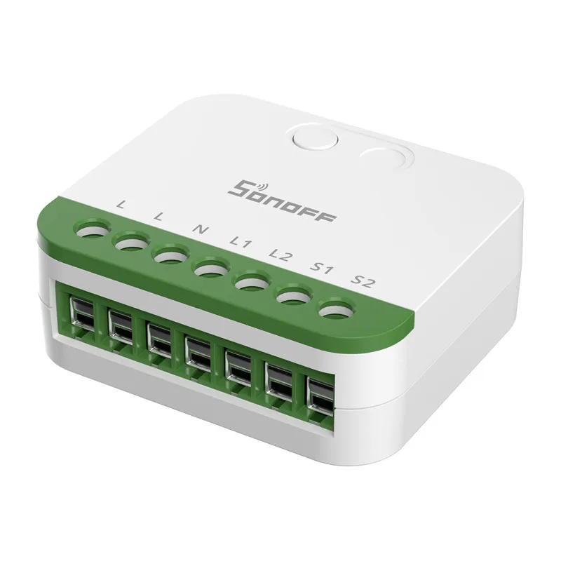 Sonoff MINI-2GS Matter kahekanaliline mini lüliti universaalne
