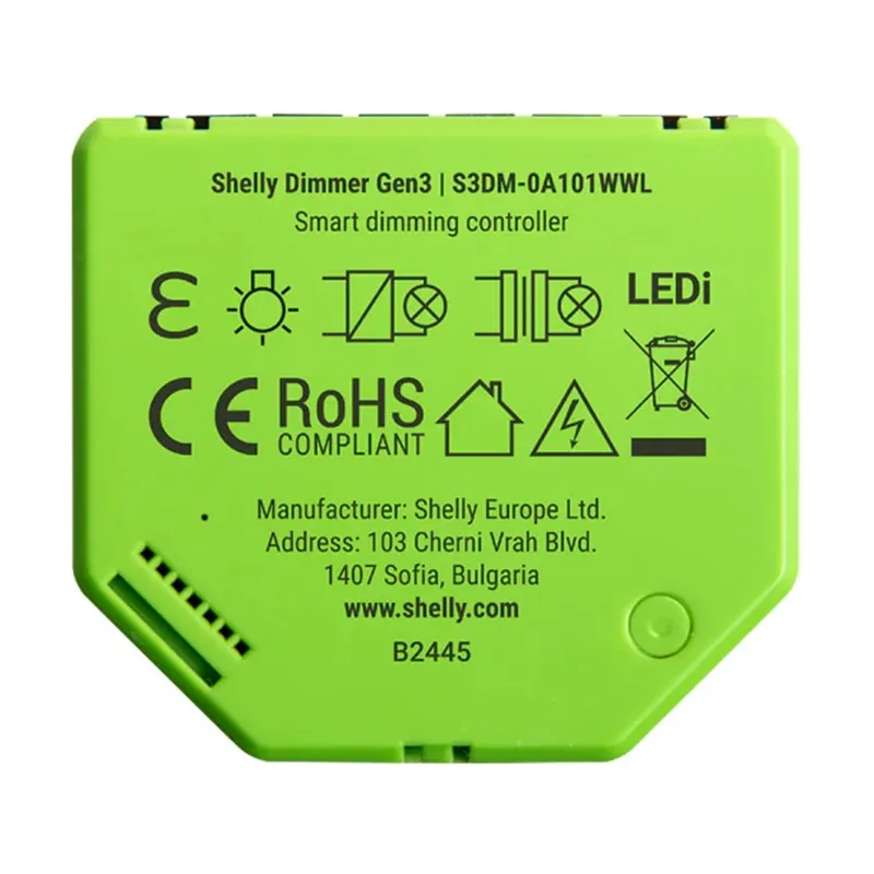 Shelly Dimmer Gen3 WiFi Valgusti Kontroller universaalne