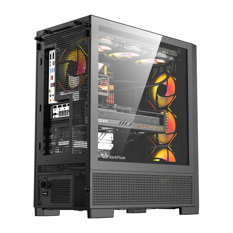 DarkFlash AIRNOVA arvutikarp (must) + 3 universaalset ventilaatorit