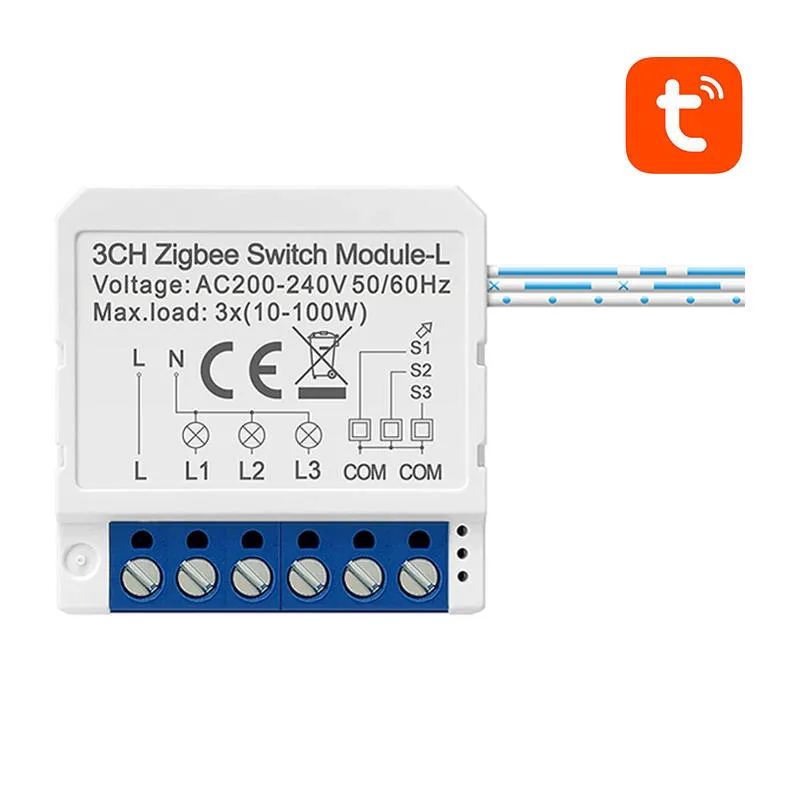 Smart Switch Moodul ZigBee Avatto LZWSM16-W3 Ilma neutra TUYA universaal