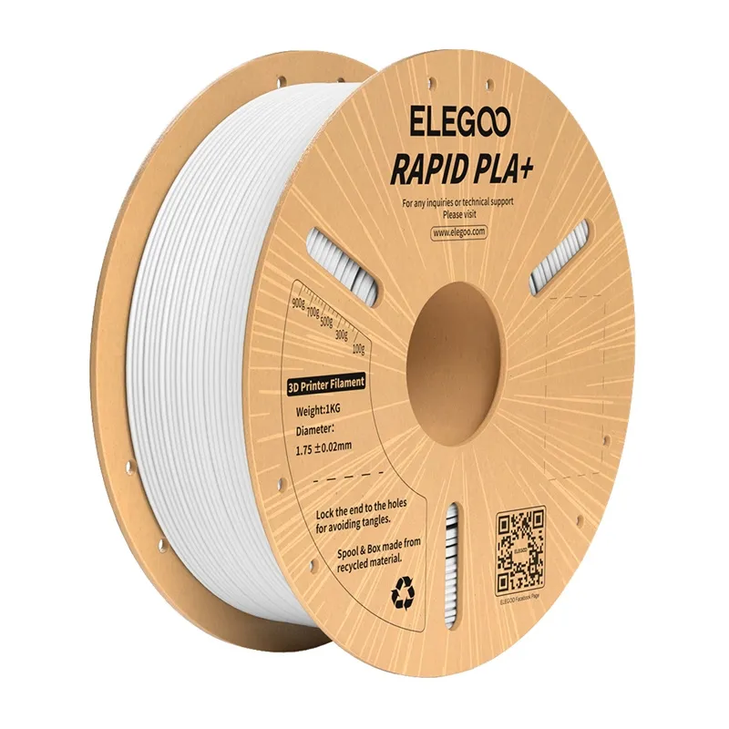 ELEGOO Rapid PLA+ filament (Valge) universaalne