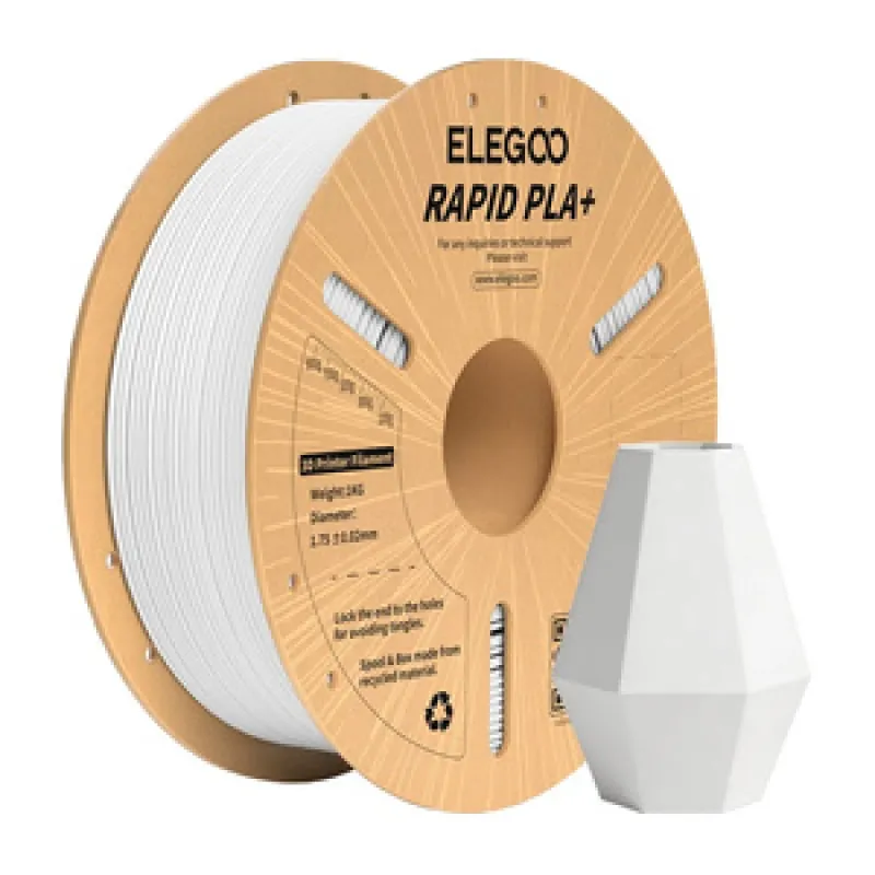 ELEGOO Rapid PLA+ filament (Valge) universaalne