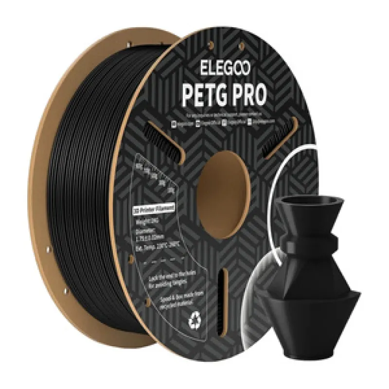 ELEGOO PETG Pro Filament (Must) universaalne