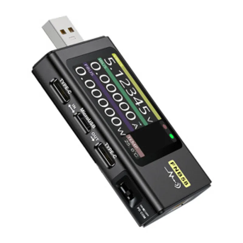 FNIRSI FNB58 USB-porti testija, must universaalne