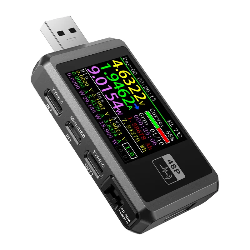 FNIRSI FNB48P USB-pordi testija must universaalne