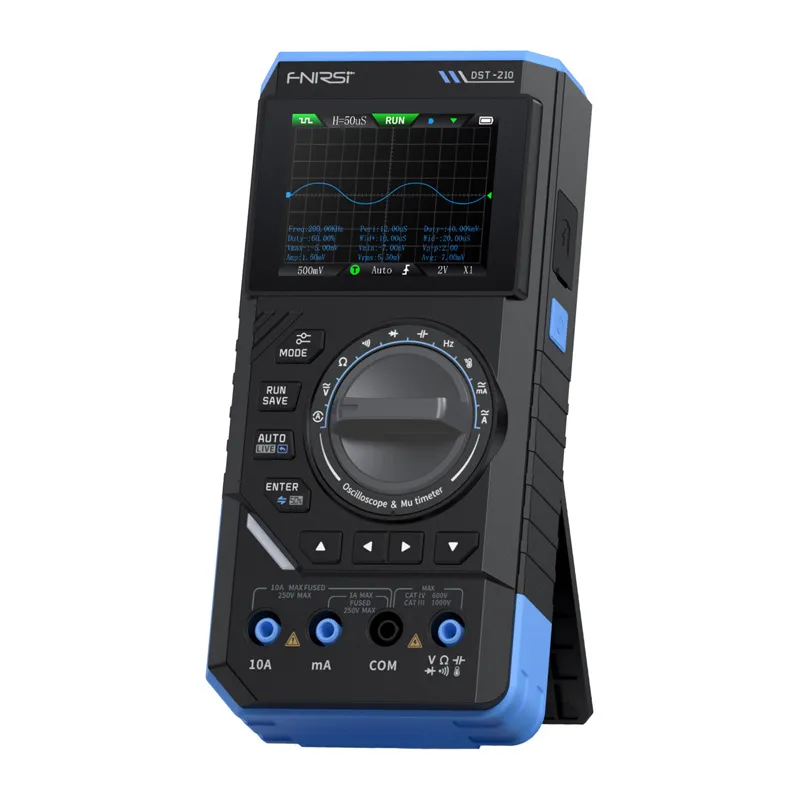 SigGen 3-in-1 FNIRSI DST-210 kaasaskantav digitaalne multimeeter koos oscilosoobiga, universaalne