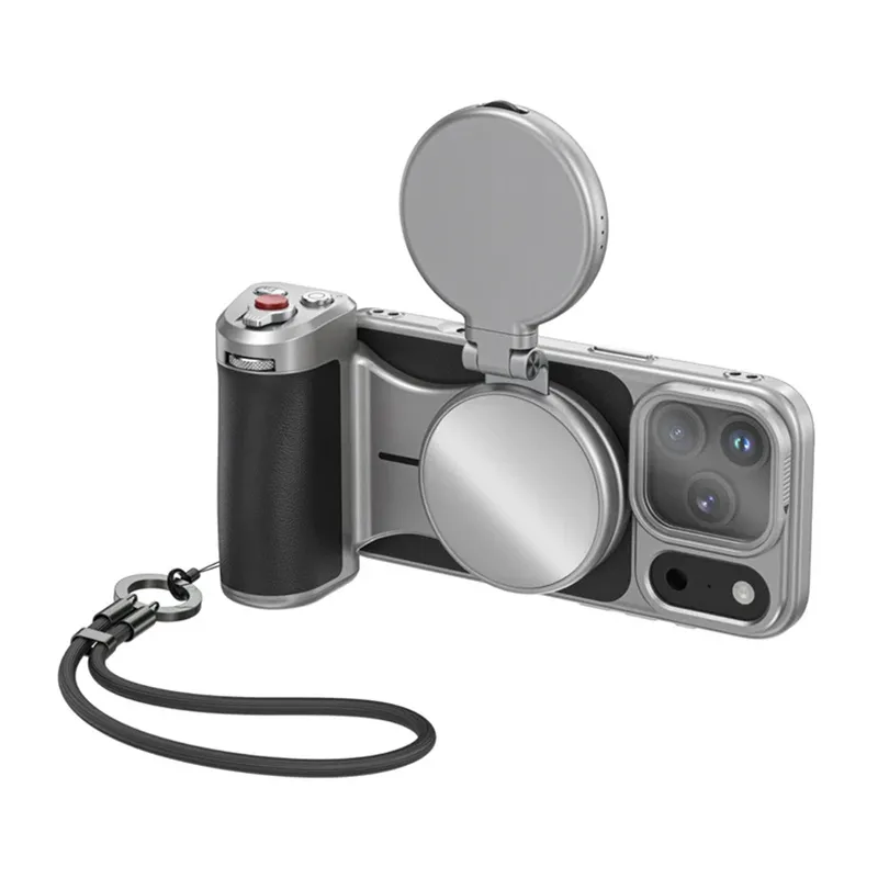 Master Grip Mount iPhone 17 Pro jaoks – Kõike ühes komplekt: Valgus + Filter universaalne