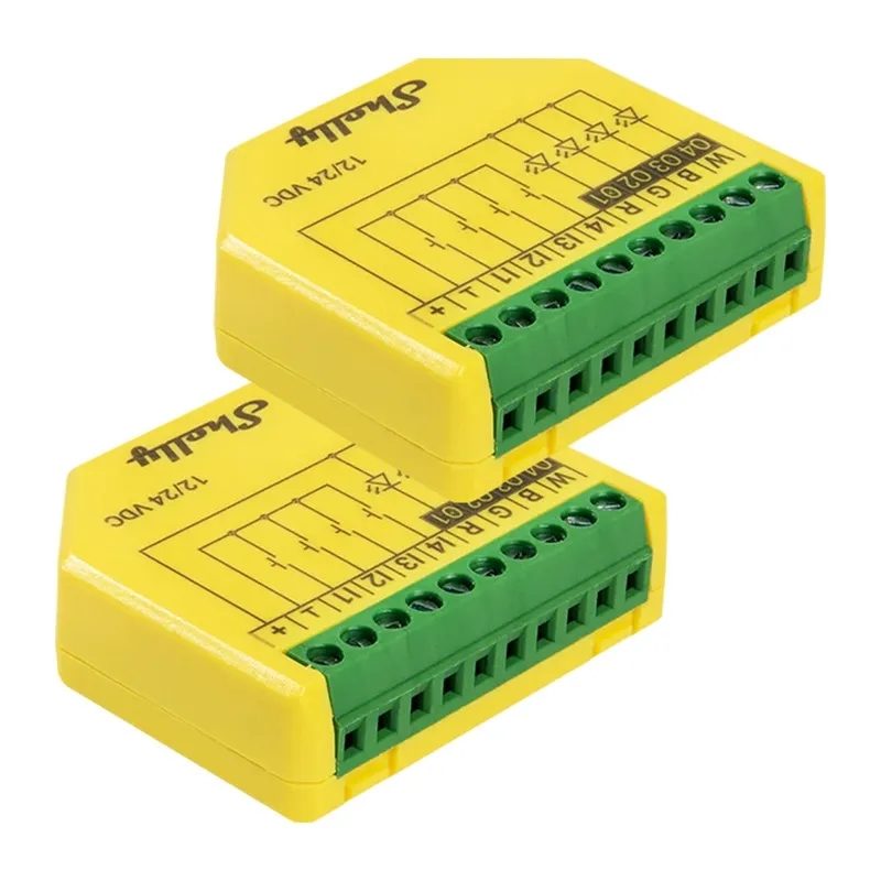 SHELLY Plus RGBW PM Wi-Fi/Bluetooth LED-tõkkejuhtimispult (2-pakk) universaalne