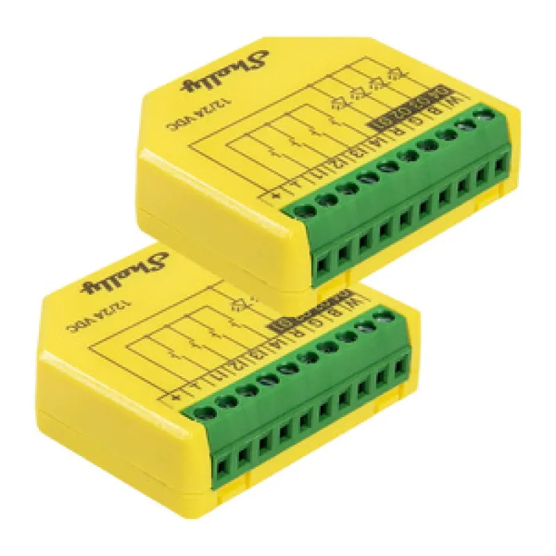 SHELLY Plus RGBW PM Wi-Fi/Bluetooth LED-tõkkejuhtimispult (2-pakk) universaalne