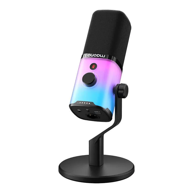 Maono PD100X RGB Mikrofon Must universaalne