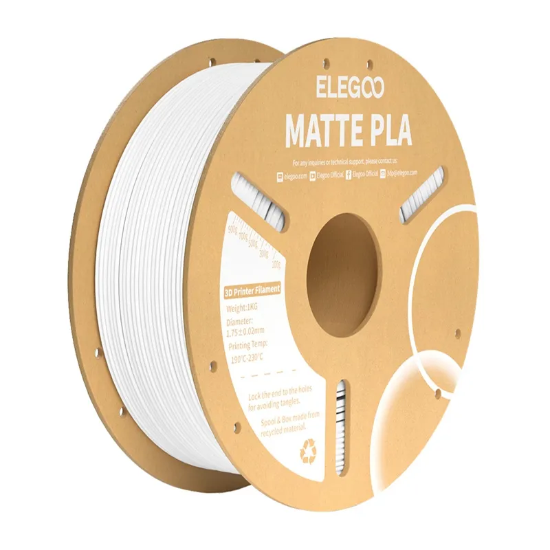 PLA Matte ELEGOO filament (valge) universaalne
