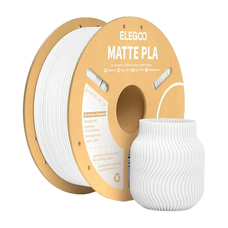 PLA Matte ELEGOO filament (valge) universaalne
