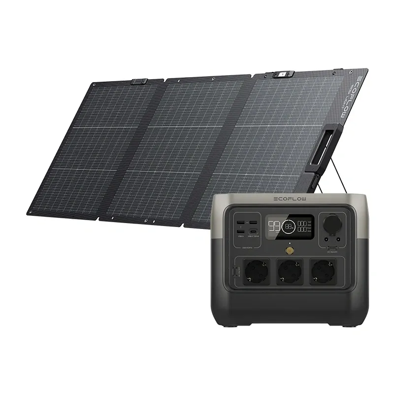 Paketti: EcoFlow River 2 Pro -sähköasema + 160W aurinkopaneeli universaali