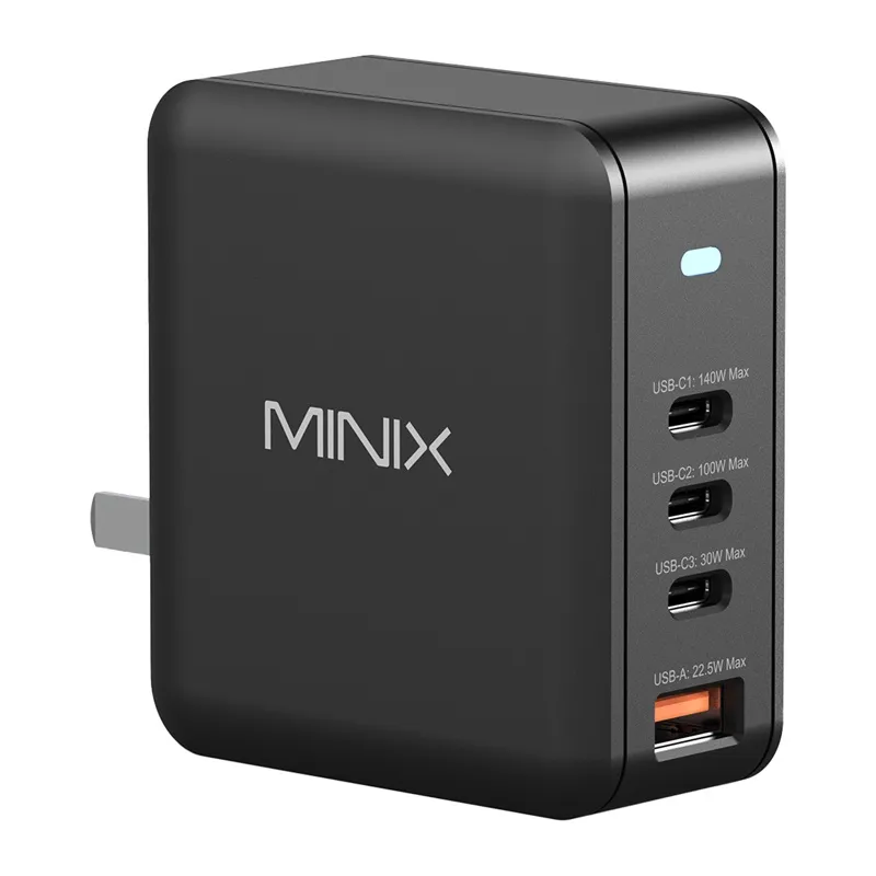 Minix P165 GaN Seinaladuja 3x USB-C ja 1x USB-A portidega universaalne