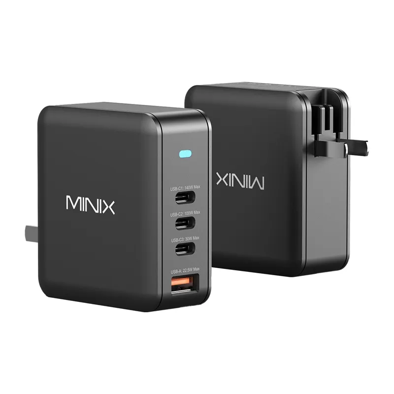 Minix P165 GaN Seinaladuja 3x USB-C ja 1x USB-A portidega universaalne