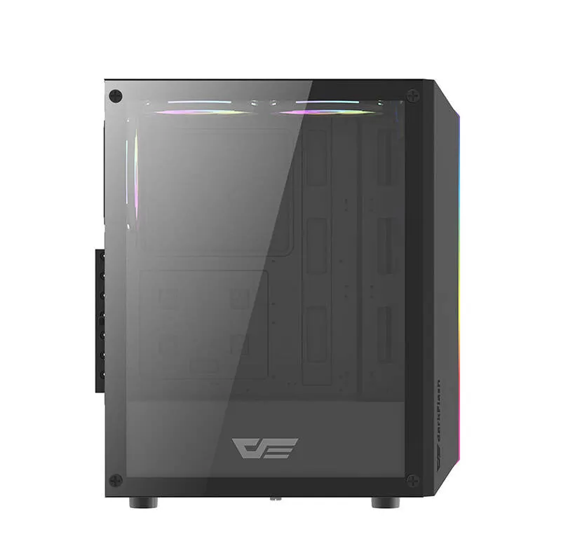 Darkflash DK151 LED arvutikast (must) + 3 RGB ventilaatorit universaalne