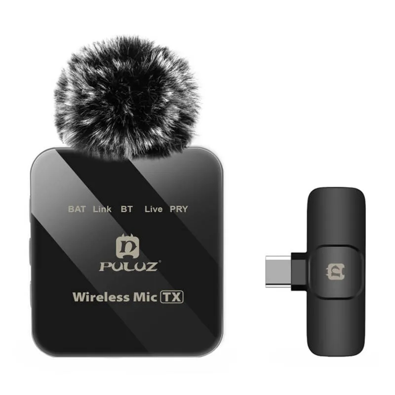 juhtmevaba Lavalier-mikrofon PULUZ PU648B (USB-C) universaalne