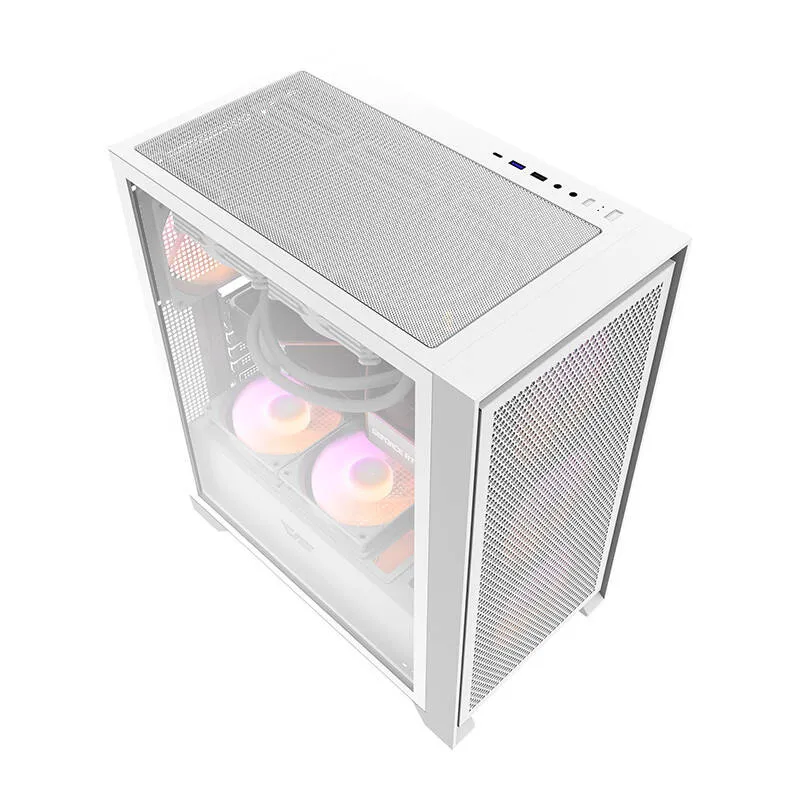 Darkflash DRX70 MESH arvutikarp (valge) + 4 RGB ventilaatorit universaalne