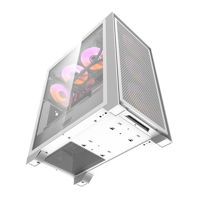 Darkflash DRX70 MESH arvutikarp (valge) + 4 RGB ventilaatorit universaalne