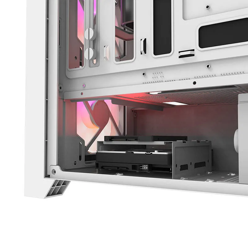Darkflash DRX70 MESH arvutikarp (valge) + 4 RGB ventilaatorit universaalne