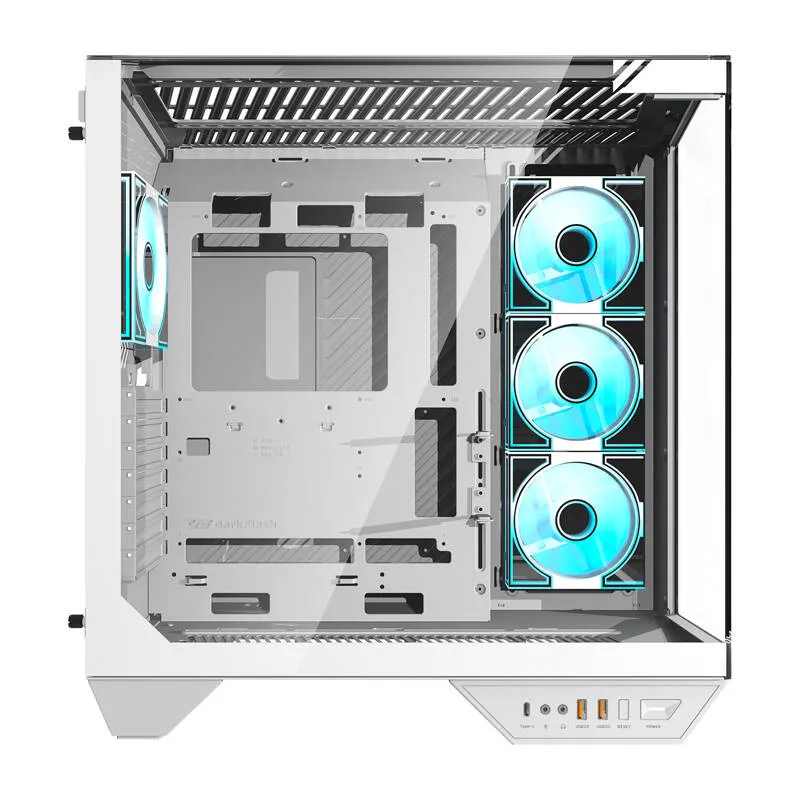 Darkflash DY470 arvutikarp (valge) + 4 ventilaatorit universaalsed