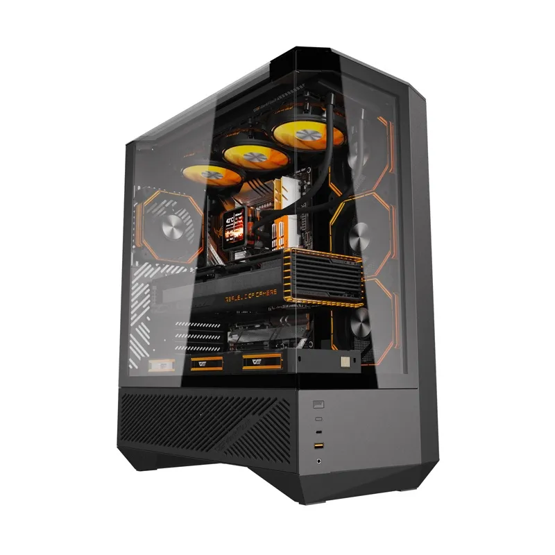 Darkflash DY460 arvutikast (Must) + 4 ARGB ventilaatorit universaalsed