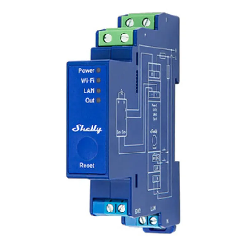 Shelly Pro Dimmer 0/1-10V PM Valgustuse juhtimisseade, WiFi/Bluetooth universaalne