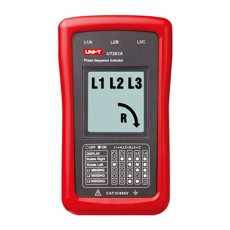 Uni-T UT261A Mootori faasi ja pöörlemissuuna tester universaalne