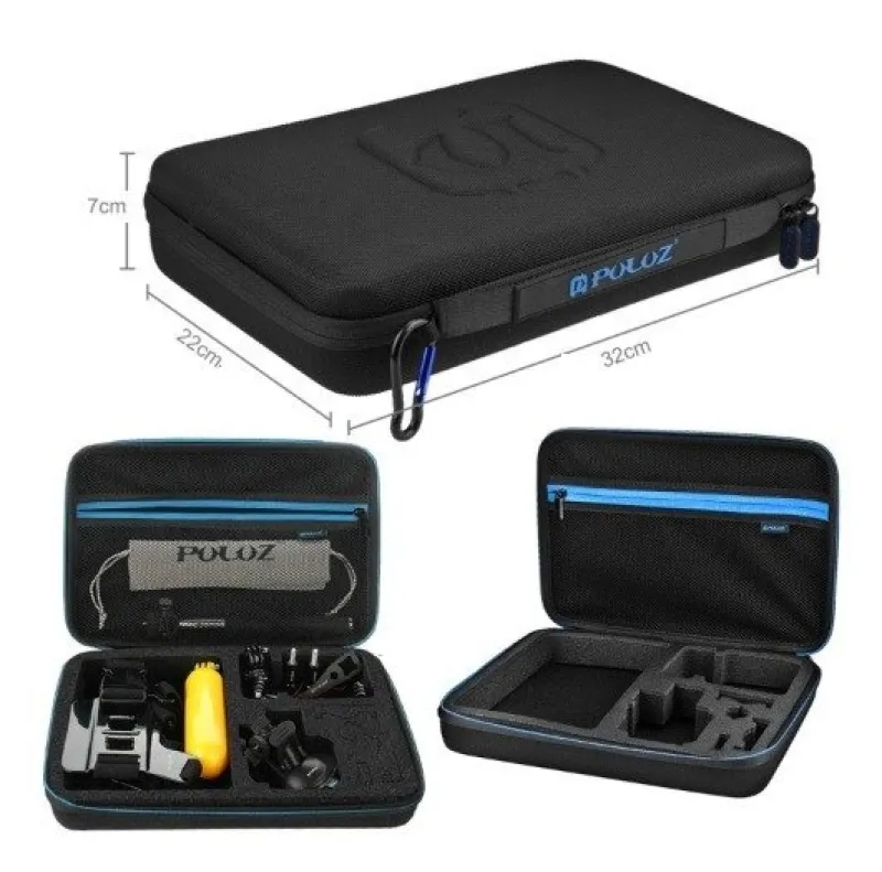 Puluz 20-osaline spordikaamera tarvikute komplekt (sh Osmo Action 5 Pro) PKT11 universaalne