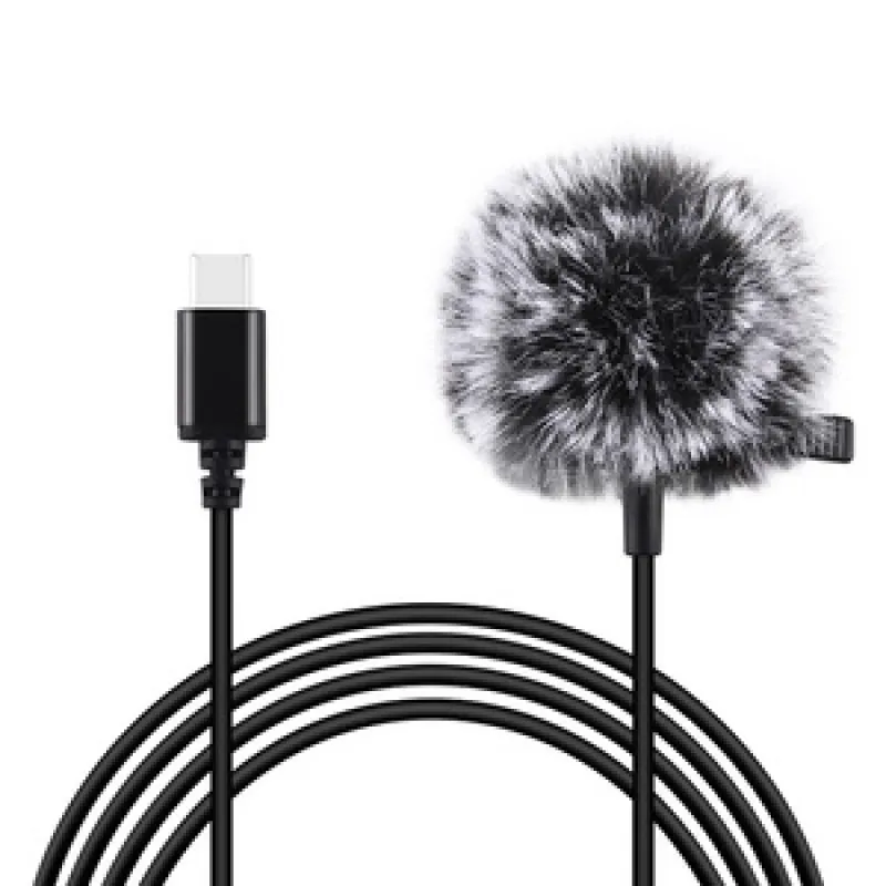 Jack Puluz klippmikrofon PU425, 1,5 m USB-C universaalne