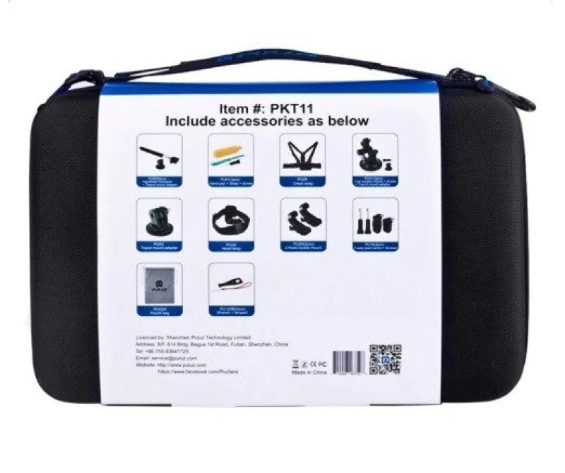 Puluz 20-osaline spordikaamera tarvikute komplekt (sh Osmo Action 5 Pro) PKT11 universaalne