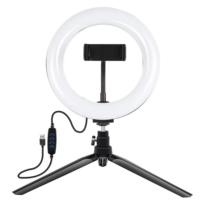 Puluz statiivimontaa ja 20 cm LED-rõngavälklamp Vlogging PKT3073B universaalne