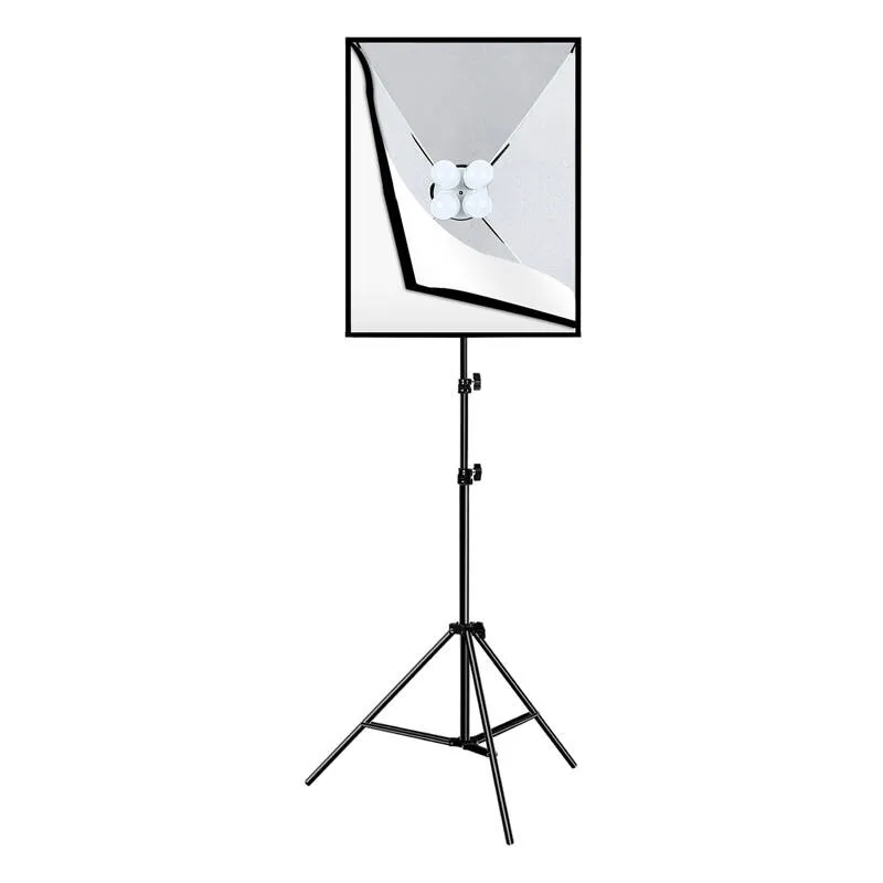 Studio komplekt Puluz softbox 50x70cm, statiiv, 4 LED pirni PU5071EU universaalne