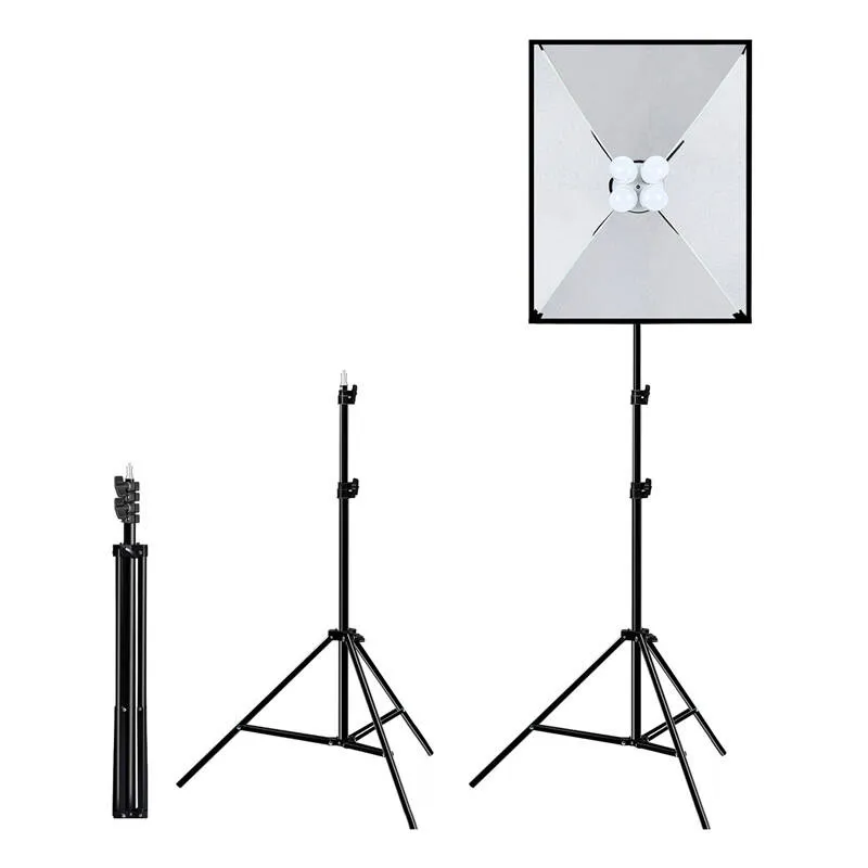 Studio komplekt Puluz softbox 50x70cm, statiiv, 4 LED pirni PU5071EU universaalne