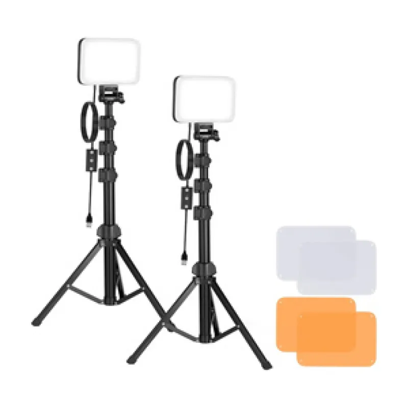 Neewer BP66 stuudiokomplekt kahe LED-lambiga + filtrid + statiivid universaalsed