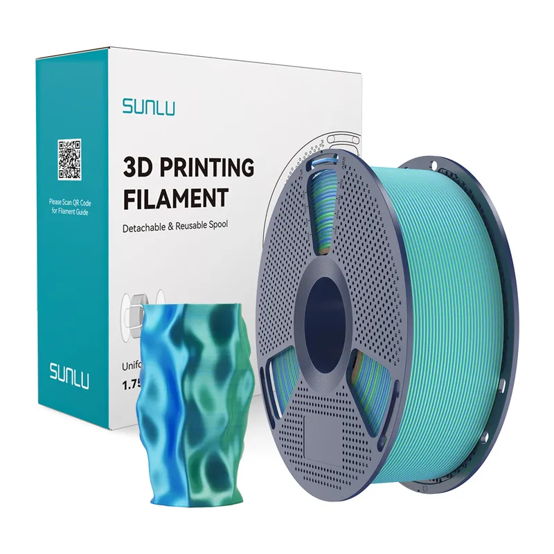 Sunlu PLA+ Silk Topeltvärviline Filament (sinine-roheline) universaalne