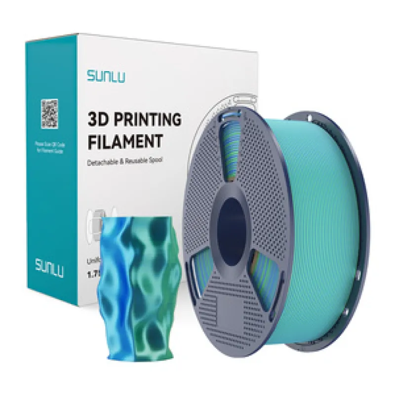 Sunlu PLA+ Silk Topeltvärviline Filament (sinine-roheline) universaalne