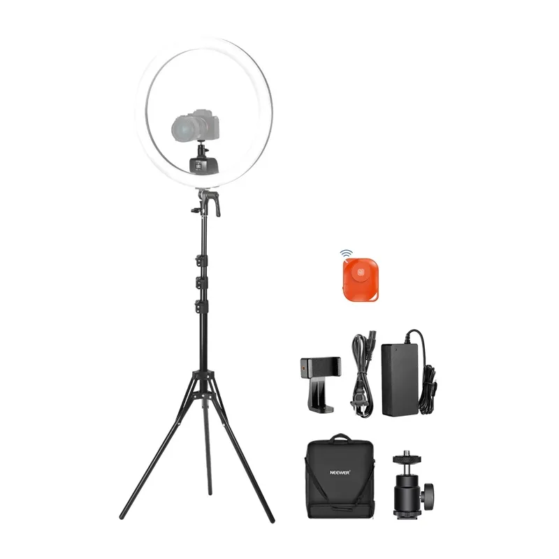 Neewer SRP18C 17cm Selfie Komplekt koos ümmarguse LED-telefonituledu universaalne