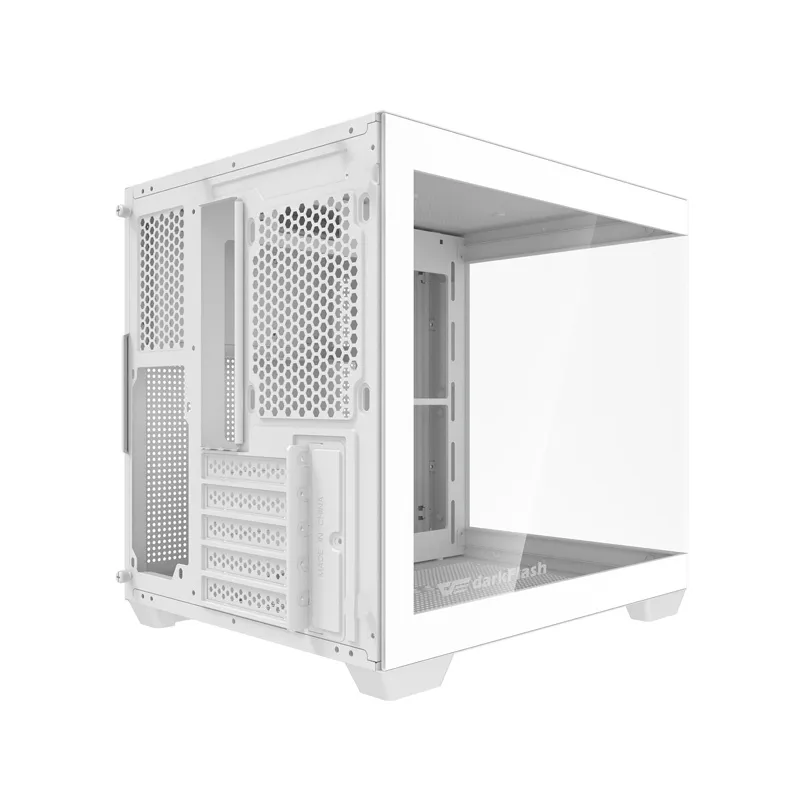 Darkflash C275P arvutikarp ilma ventilaatoriteta (Valge) universaalne