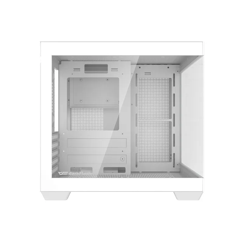 Darkflash C275P arvutikarp ilma ventilaatoriteta (Valge) universaalne