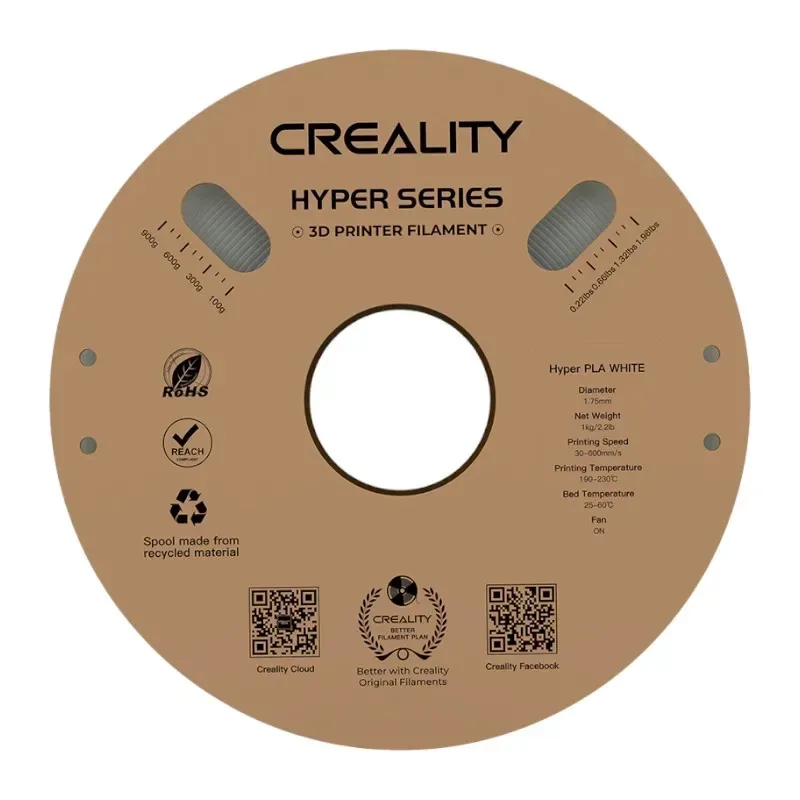 Hyper PLA filament Creality (valge) universaal