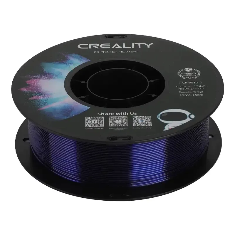 CR-PETG Filament Creality (Läbipaistev sinine) universaalne