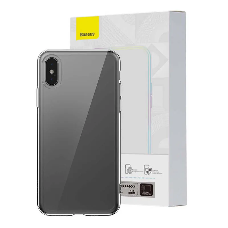 Läbipaistev Baseus Simple ümbriskomplekt iPhone XS MAX jaoks, universaalne