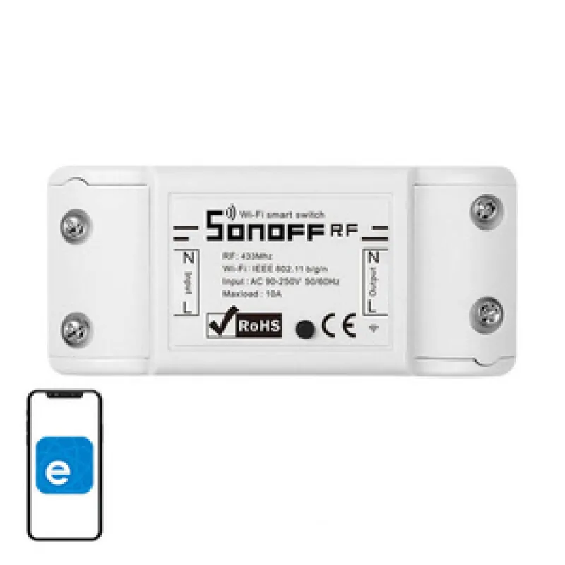 Smart lüliti WiFi + RF 433 Sonoff RF R2 (UUS) universaalne