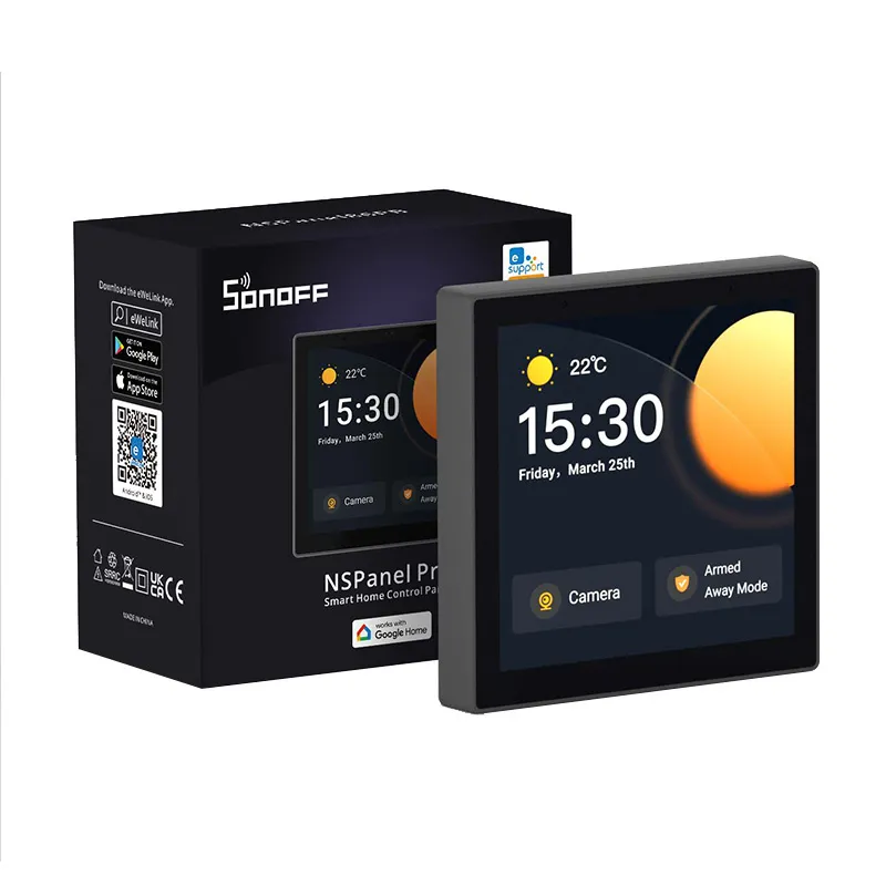 Smart Control Panel WiFi/Bluetooth/ZigBee Matter Sonoff NSPanel Pro (must) universaalne