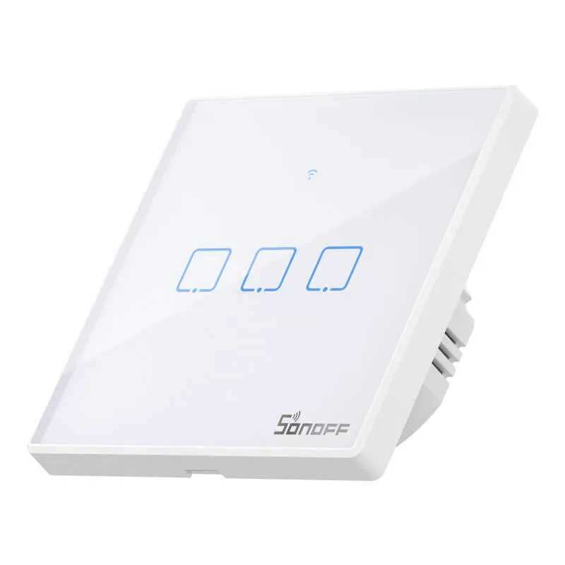 Smart Switch WiFi + RF 433 Sonoff T2 EU TX (3-kanaliline) uuenduslik universaalne