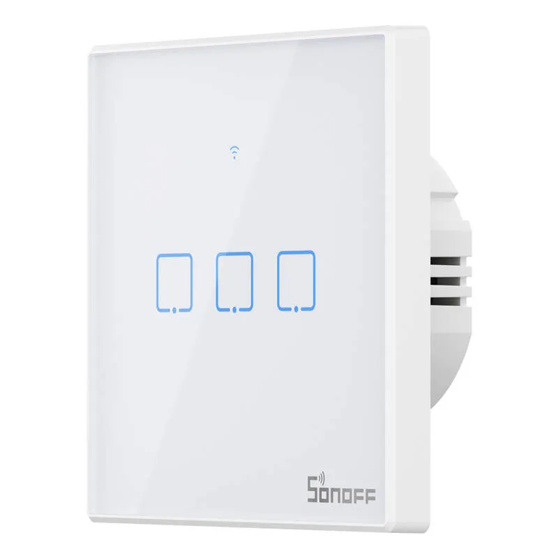 Smart Switch WiFi + RF 433 Sonoff T2 EU TX (3-kanaliline) uuenduslik universaalne